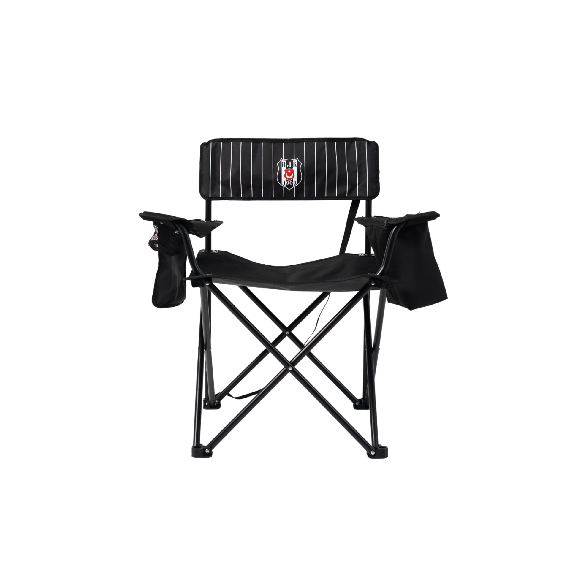 Beşiktaş Çizgili Soğutuculu Kamp Sandalyesi (Tk110 kg)