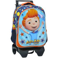 TRT Çocuk Aslan Buluşçu İki Gözlü Çekçekli Sırt Çantası