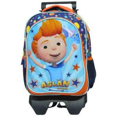 TRT Çocuk Aslan Buluşçu İki Gözlü Çekçekli Sırt Çantası