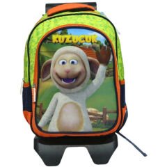TRT Çocuk Kuzucuk İki Gözlü Çekçekli Sırt Çantası