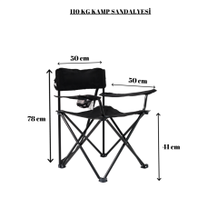 Beşiktaş Çubuklu Kamp Sandalyesi (Tk110 kg)